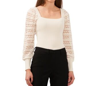 Halogen Lacy Sleeve Top